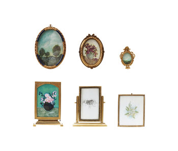 Pewter & Glass Photo Frames with Art - Medium Rectangle