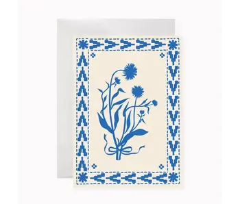 Blue Floral | A1 Greeting Card