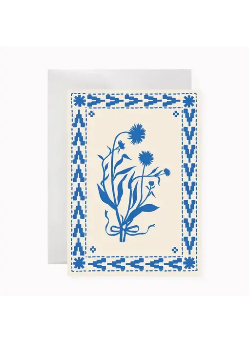 Blue Floral | A1 Greeting Card