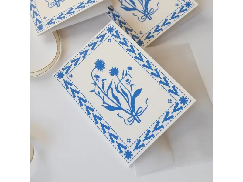 Botanica Paper Co. Blue Floral | A1 Greeting Card