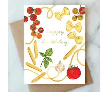 Pasta Party Birthday Greeting Card