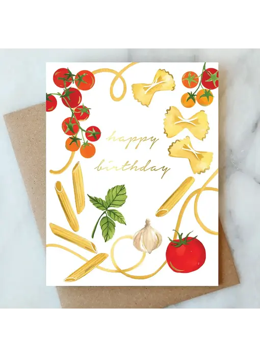Pasta Party Birthday Greeting Card