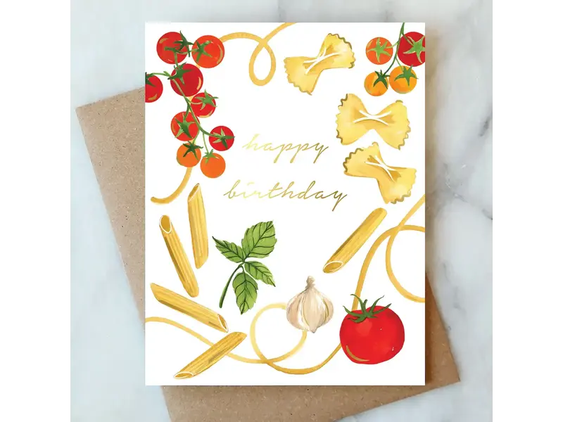 Abigail Jayne Design Pasta Party Birthday Greeting Card