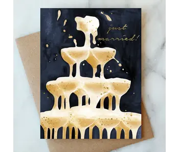 Wedding Bubbles Champagne Tower Card