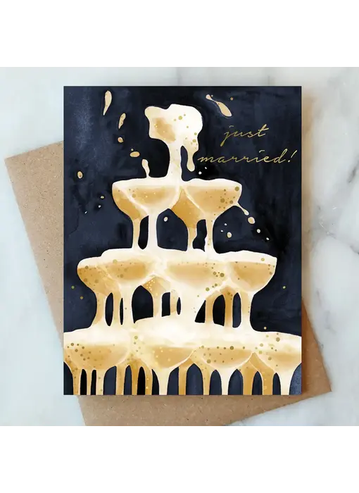 Wedding Bubbles Champagne Tower Card