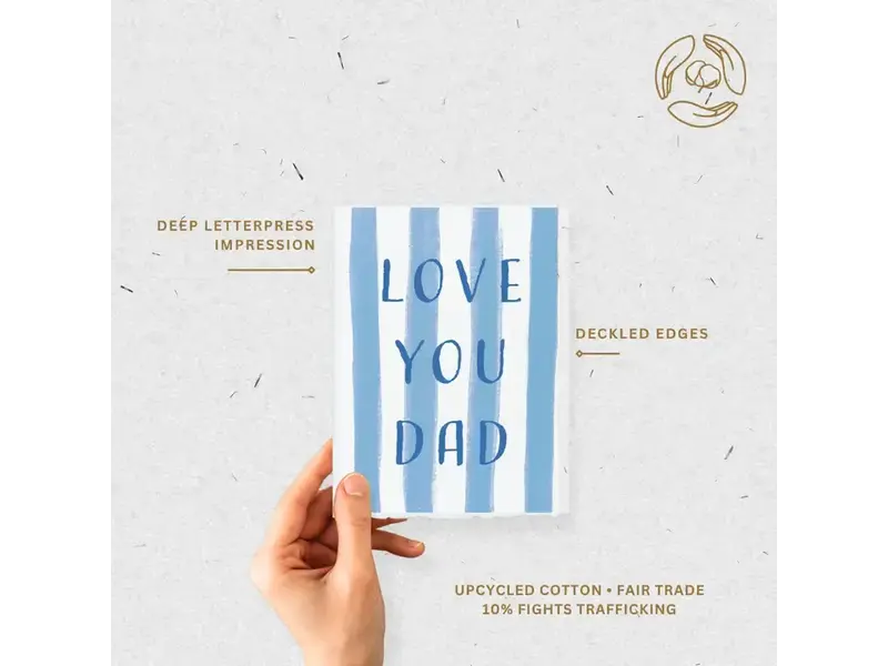 Paper Baristas Love You Dad | Eco-Friendly Father's Day Greeting Card