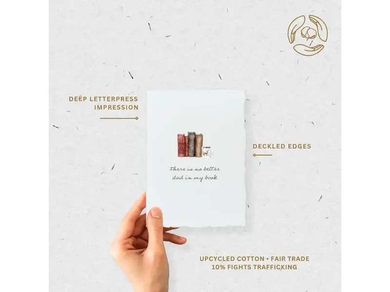 Paper Baristas No Better Dad in My Book | Father's Day Card
