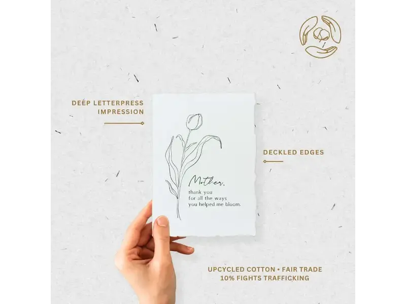 Paper Baristas Mother, You Helped Me Bloom | Flower Shop Greeting Card