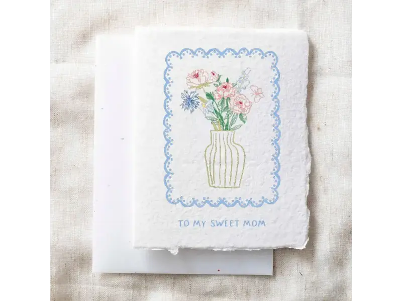 Paper Baristas To My Sweet Mom Card | Flowers Mother's Day Greeting Card