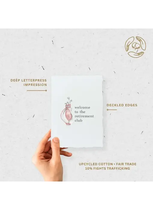 Welcome To the Retirement Club | Golf Greeting Card