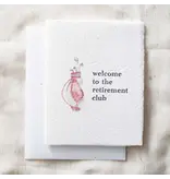 Paper Baristas Welcome To the Retirement Club | Golf Greeting Card