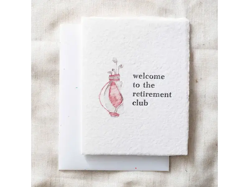 Paper Baristas Welcome To the Retirement Club | Golf Greeting Card