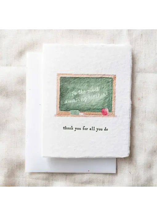 Chalkboard Amazing Teacher Appreciation | Greeting Card