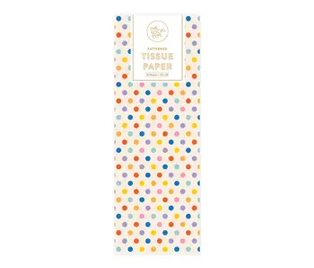 Rainbow Confetti Dot Tissue Paper