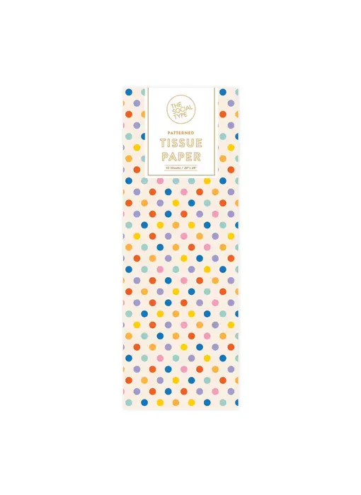 Rainbow Confetti Dot Tissue Paper