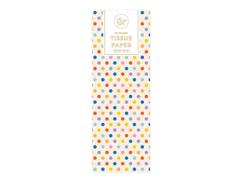 The Social Type Rainbow Confetti Dot Tissue Paper