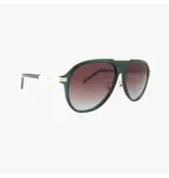 Kohv Eyewear Aura Emerald Green Polarized Fashion Aviator Sunglasses