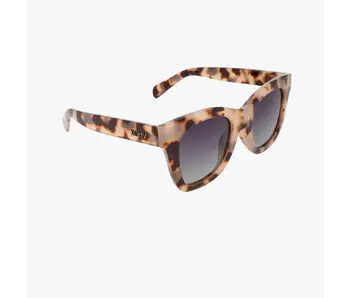 Bailey Latte Tortoise Polarized Oversized Square Sunglasses
