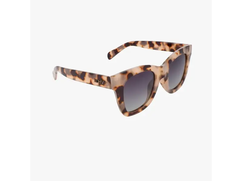 Kohv Eyewear Bailey Latte Tortoise Polarized Oversized Square Sunglasses