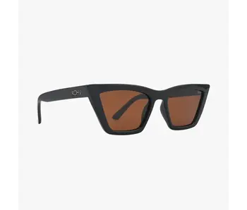 Bay Midnight Amber Polarized Women's Cat Eye Sunglasses