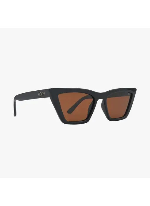 Bay Midnight Amber Polarized Women's Cat Eye Sunglasses