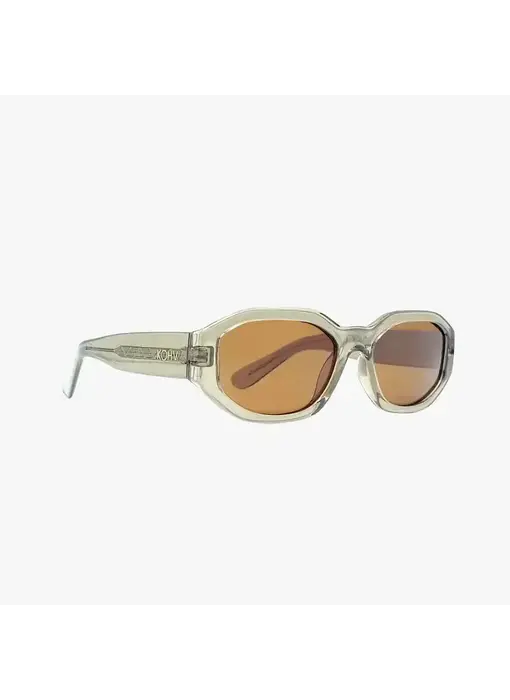 Bea Crystal Taupe Polarized Geometric Fashion Sunglasses
