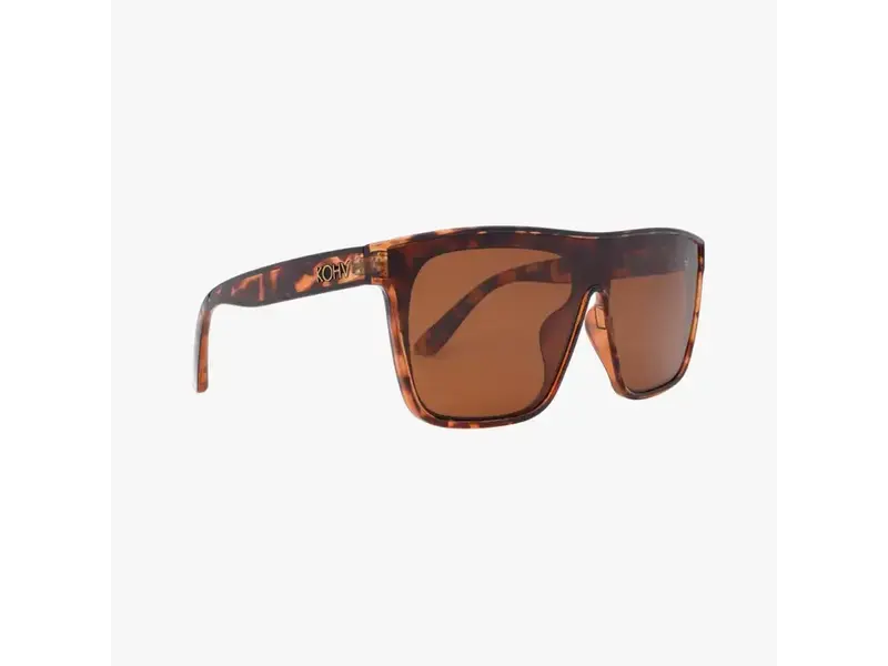 Kohv Eyewear Birch Tortoise Polarized Oversized Shield Fashion Sunglasses