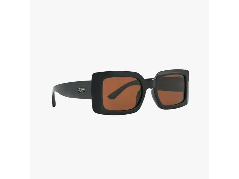 Kohv Eyewear Breeze Midnight Amber Polarized Rectangle Fashion Sunglasses