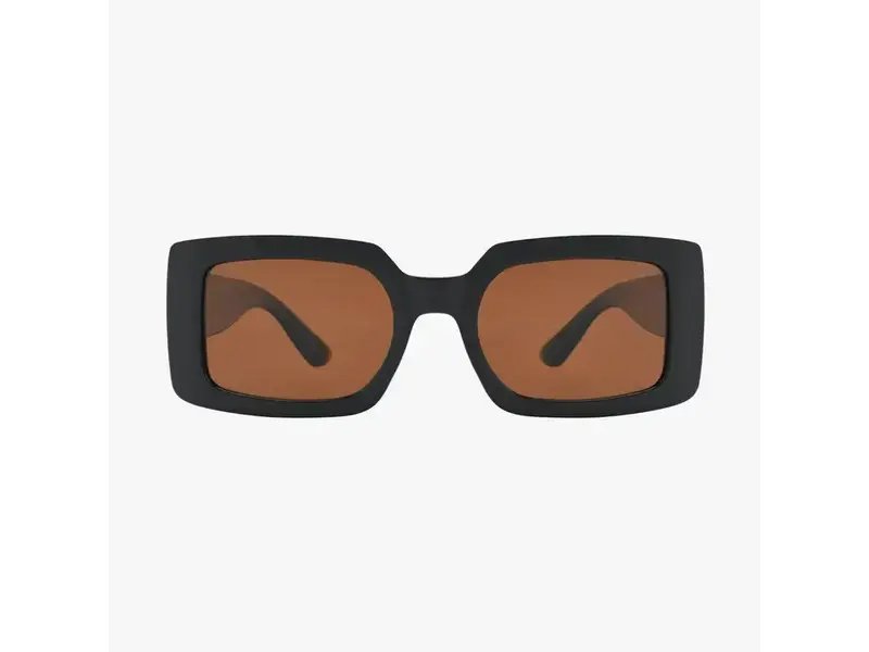Kohv Eyewear Breeze Midnight Amber Polarized Rectangle Fashion Sunglasses