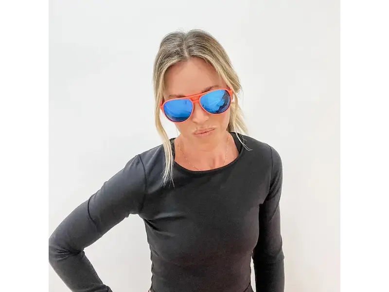 Kohv Eyewear Dash Mango Polarized Active Soft Rubber Aviator Sunglasses