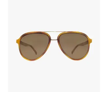 Knox Honey Tortoise Polarized Fashion Aviator Sunglasses