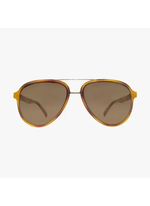 Knox Honey Tortoise Polarized Fashion Aviator Sunglasses