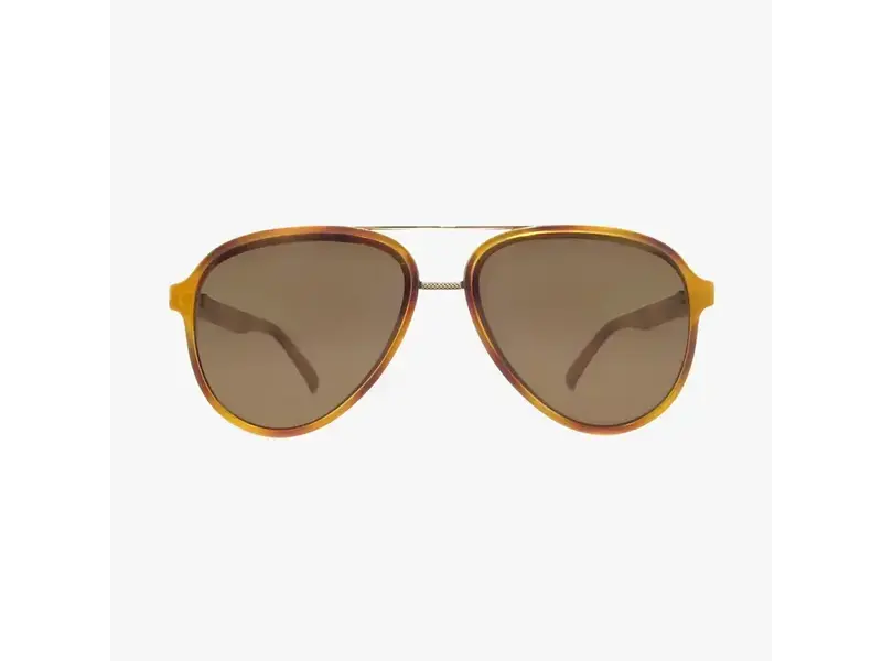 Kohv Eyewear Knox Honey Tortoise Polarized Fashion Aviator Sunglasses