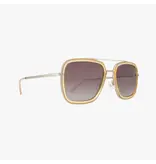Kohv Eyewear Lex Champagne Polarized Navigator Metal Sunglasses