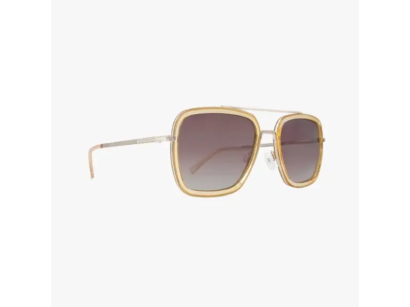 Kohv Eyewear Lex Champagne Polarized Navigator Metal Sunglasses