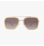 Kohv Eyewear Lex Champagne Polarized Navigator Metal Sunglasses