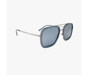 Lex Denim Polarized Navigator Metal Sunglasses