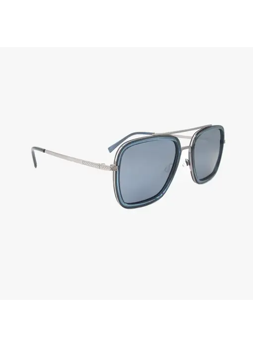 Lex Denim Polarized Navigator Metal Sunglasses