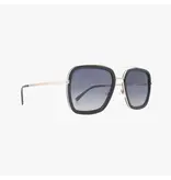Kohv Eyewear Lex Midnight Polarized Navigator Metal Sunglasses