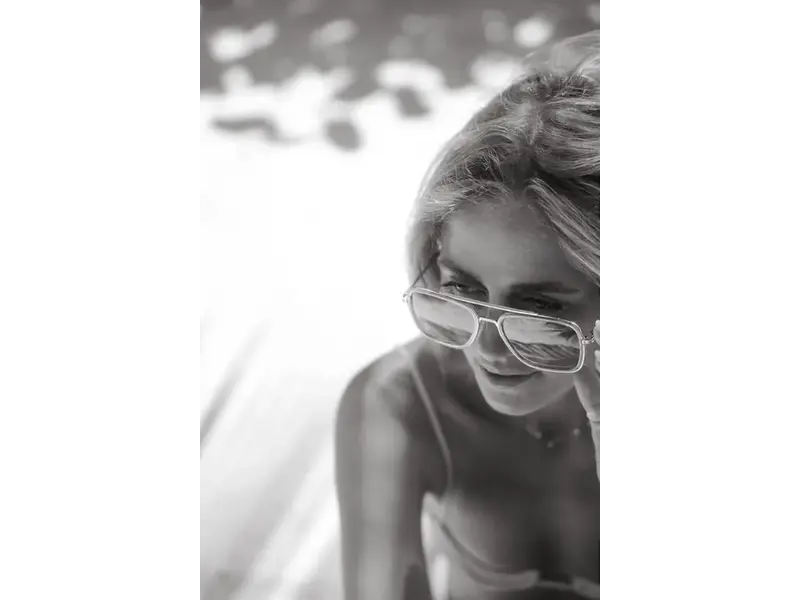 Kohv Eyewear Lex Midnight Polarized Navigator Metal Sunglasses