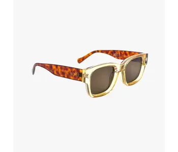 Mod Champagne Polarized Square Designer Fashion Sunglasses