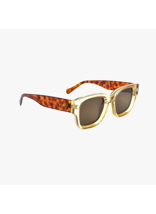 Mod Champagne Polarized Square Designer Fashion Sunglasses
