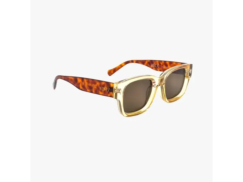 Kohv Eyewear Mod Champagne Polarized Square Designer Fashion Sunglasses