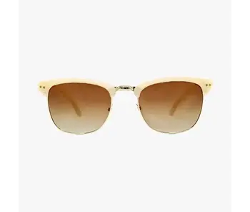 Weston Ivory Polarized Semi-Rimless Fashion Sunglasses