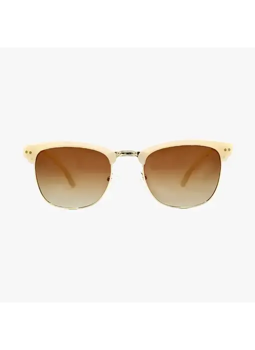 Weston Ivory Polarized Semi-Rimless Fashion Sunglasses