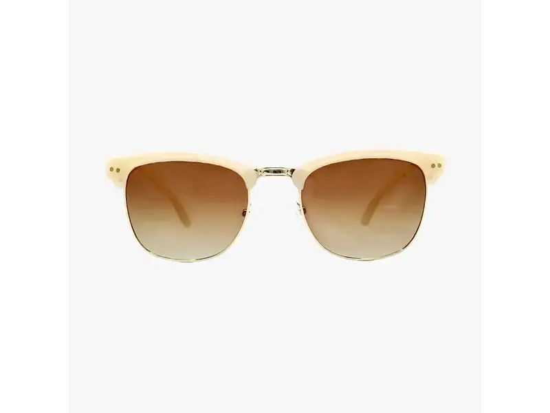 Kohv Eyewear Weston Ivory Polarized Semi-Rimless Fashion Sunglasses