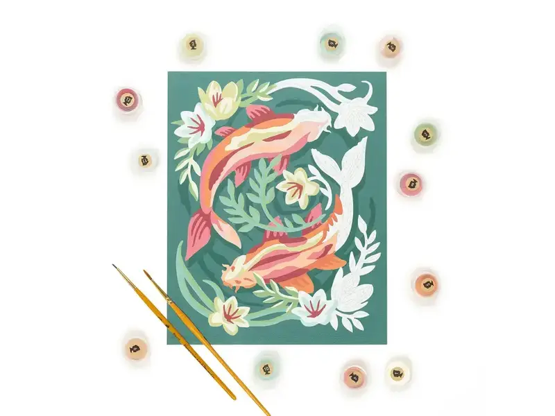 Elle Cree Koi Fish in Pond Paint-By-Number Kit