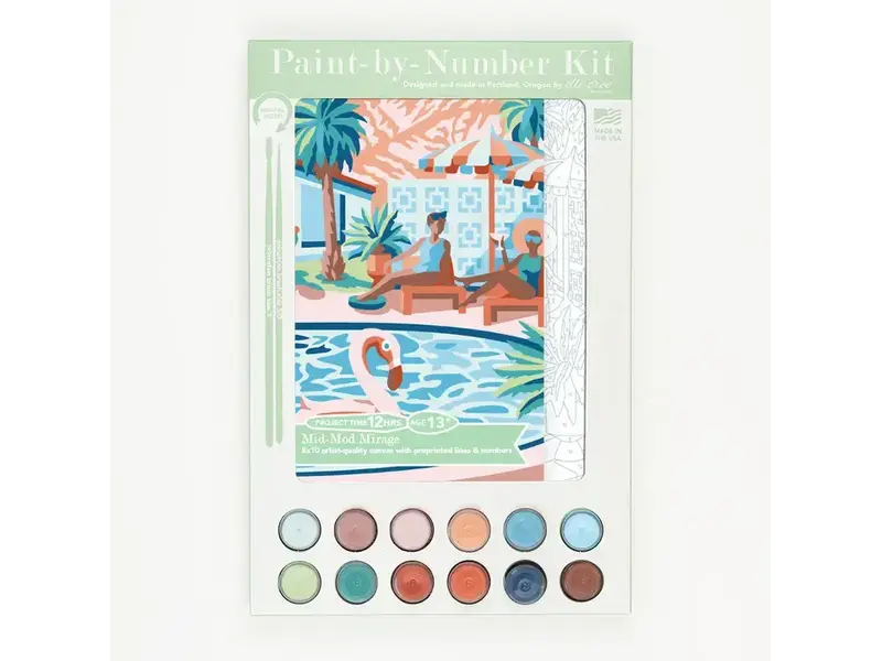 Elle Cree Mid-Mod Mirage Paint-By-Number Kit