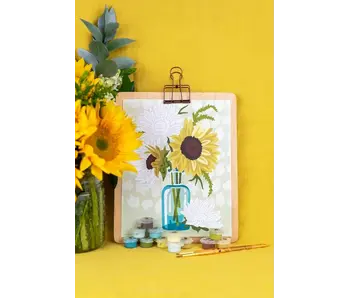 Sunflowers in Vase (Yellow) Paint-By-Number Kit