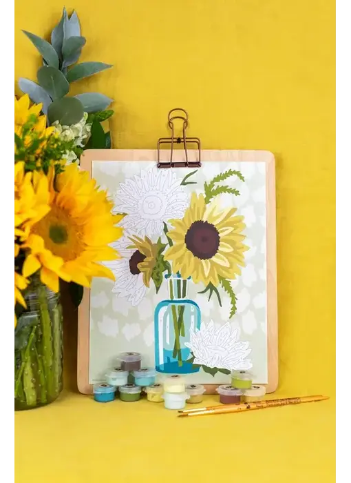 Sunflowers in Vase (Yellow) Paint-By-Number Kit
